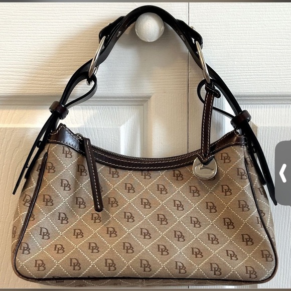 Dooney & Bourke Tan and Brown Shoulder Bag - Picture 1 of 1